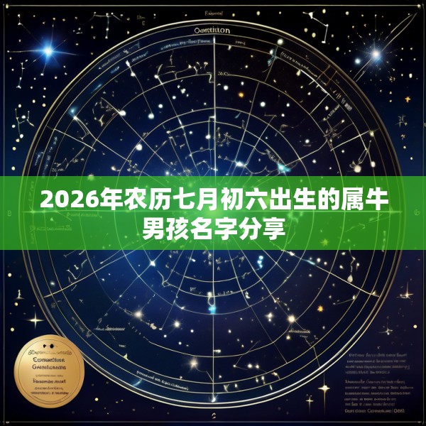 2026年农历七月初六出生的属牛男孩名字分享