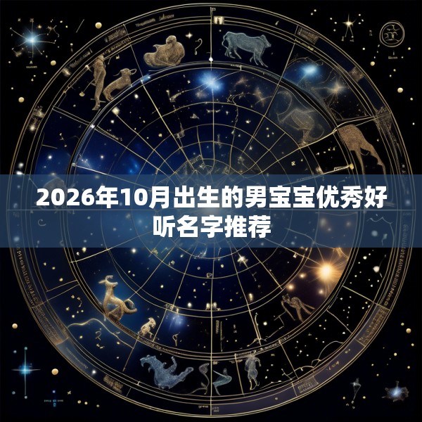 2026年10月出生的男宝宝优秀好听名字推荐