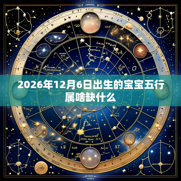 2026年12月6日出生的宝宝五行属啥缺什么