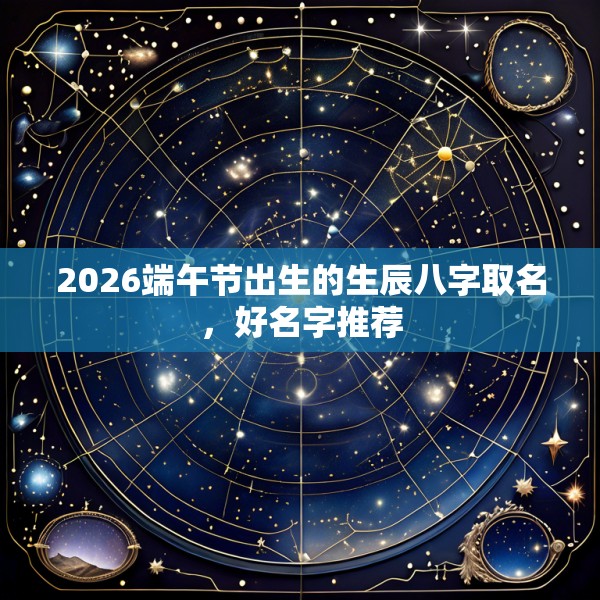 2026端午节出生的生辰八字取名，好名字推荐
