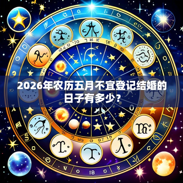 2026年农历五月不宜登记结婚的日子有多少？