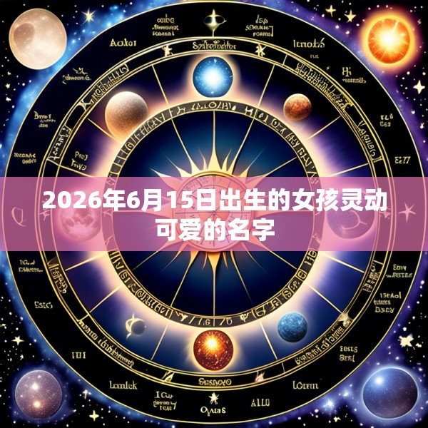 2026年6月15日出生的女孩灵动可爱的名字