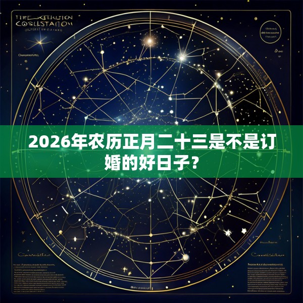 2026年农历正月二十三是不是订婚的好日子?