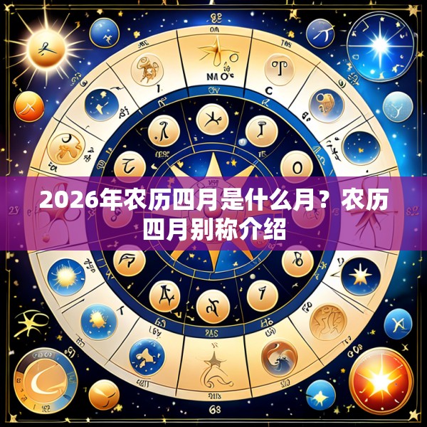 2026年农历四月是什么月?农历四月别称介绍