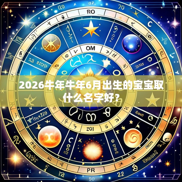 2026牛年牛年6月出生的宝宝取什么名字好？