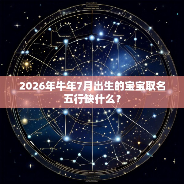 2026年牛年7月出生的宝宝取名五行缺什么?
