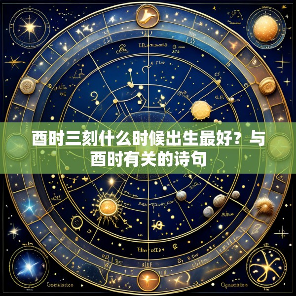 酉时三刻什么时候出生最好?与酉时有关的诗句