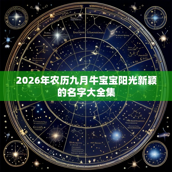2026年农历九月牛宝宝阳光新颖的名字大全集