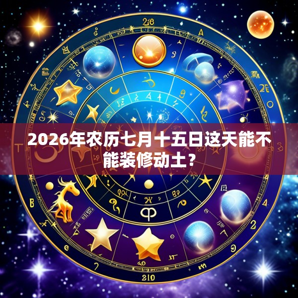 2026年农历七月十五日这天能不能装修动土？