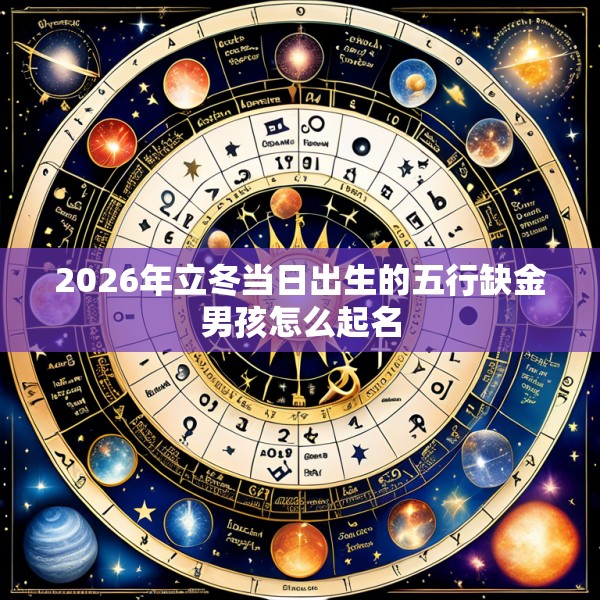 2026年立冬当日出生的五行缺金男孩怎么起名