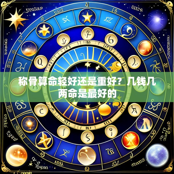 称骨算命轻好还是重好?几钱几两命是最好的