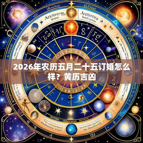 2026年农历五月二十五订婚怎么样？黄历吉凶