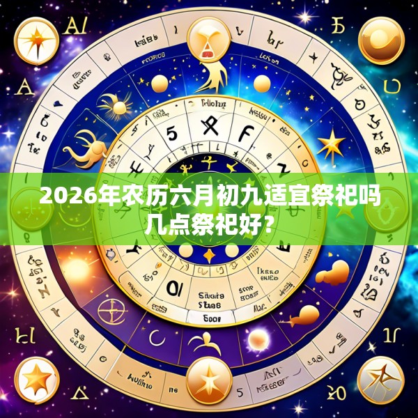 2026年农历六月初九适宜祭祀吗几点祭祀好？
