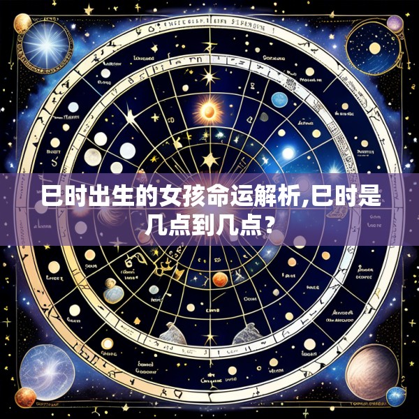 巳时出生的女孩命运解析,巳时是几点到几点？
