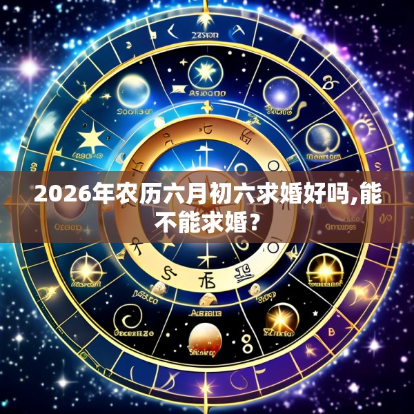 2026年农历六月初六求婚好吗,能不能求婚？