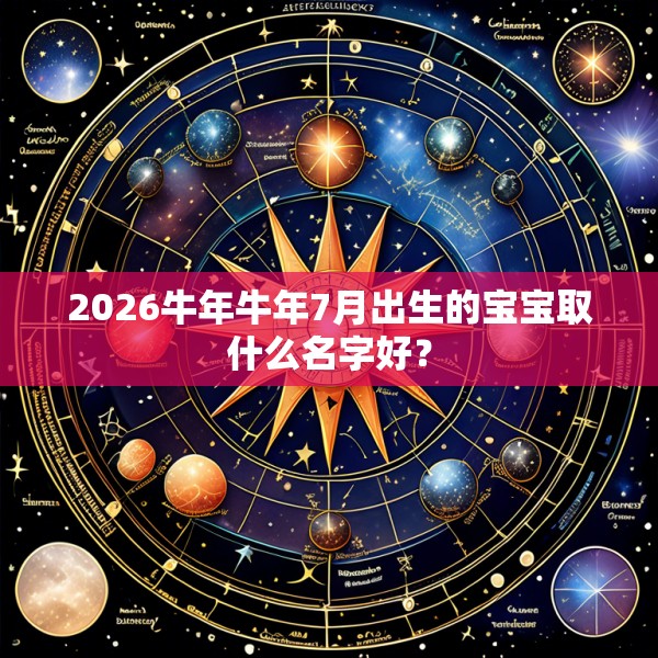 2026牛年牛年7月出生的宝宝取什么名字好？