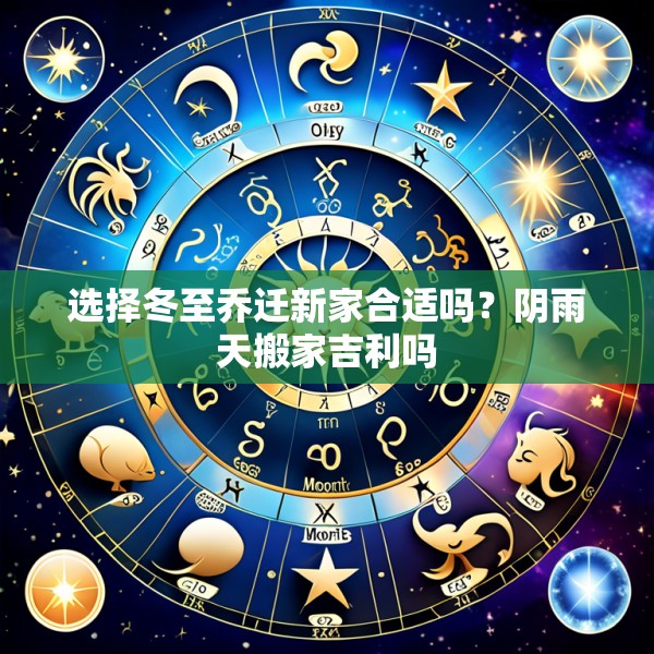 选择冬至乔迁新家合适吗?阴雨天搬家吉利吗