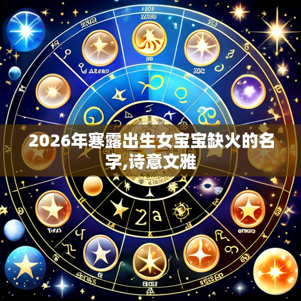 2026年寒露出生女宝宝缺火的名字,诗意文雅