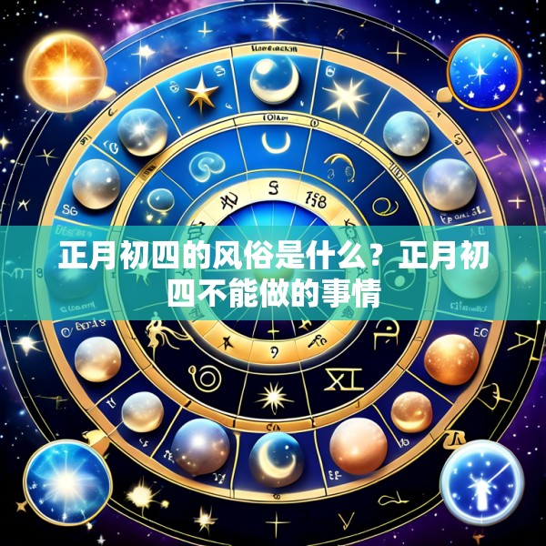 正月初四的风俗是什么?正月初四不能做的事情