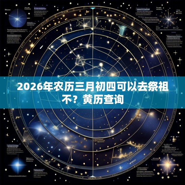 2026年农历三月初四可以去祭祖不？黄历查询
