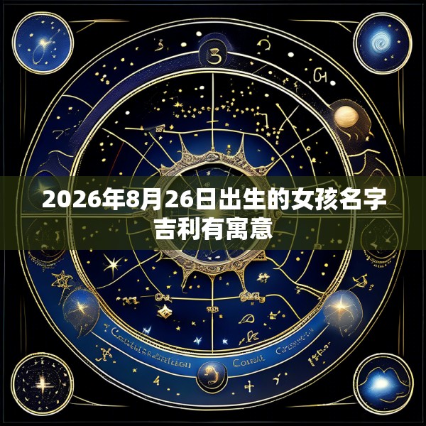 2026年8月26日出生的女孩名字吉利有寓意
