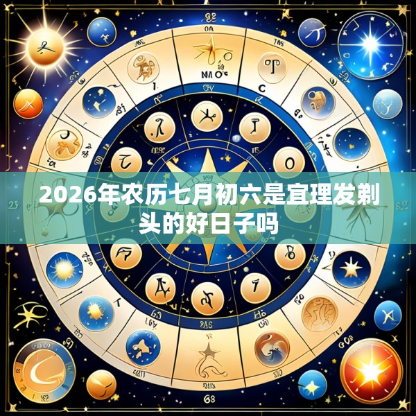 2026年农历七月初六是宜理发剃头的好日子吗