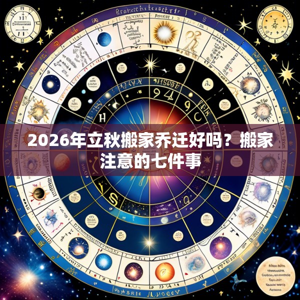 2026年立秋搬家乔迁好吗?搬家注意的七件事