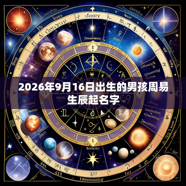 2026年9月16日出生的男孩周易生辰起名字