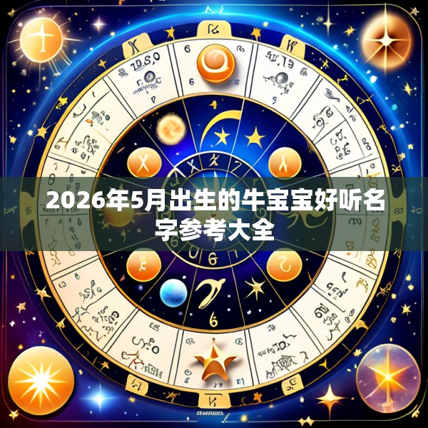 2026年5月出生的牛宝宝好听名字参考大全