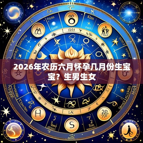 2026年农历六月怀孕几月份生宝宝？生男生女