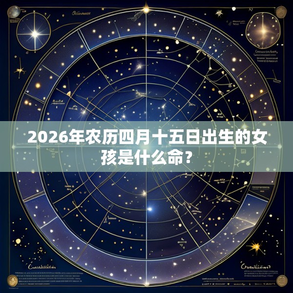2026年农历四月十五日出生的女孩是什么命?