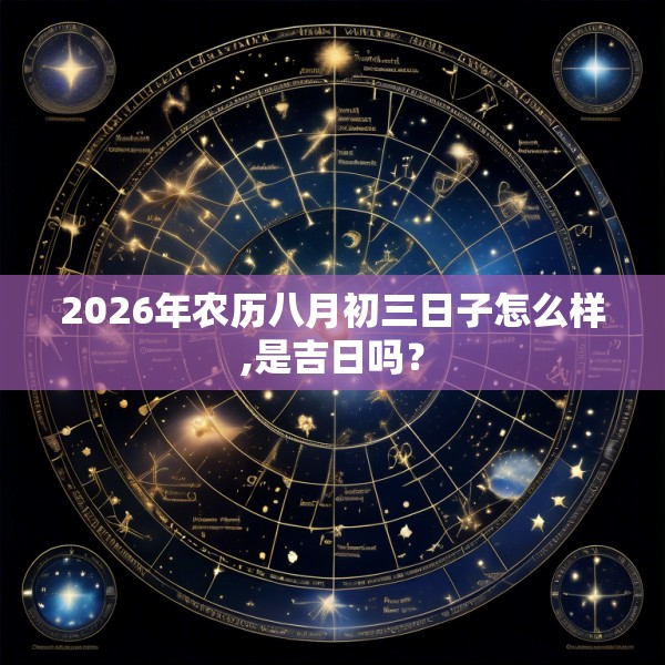 2026年农历八月初三日子怎么样,是吉日吗?