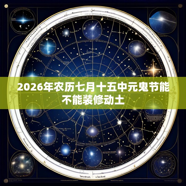 2026年农历七月十五中元鬼节能不能装修动土