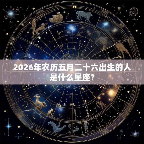 2026年农历五月二十六出生的人是什么星座?