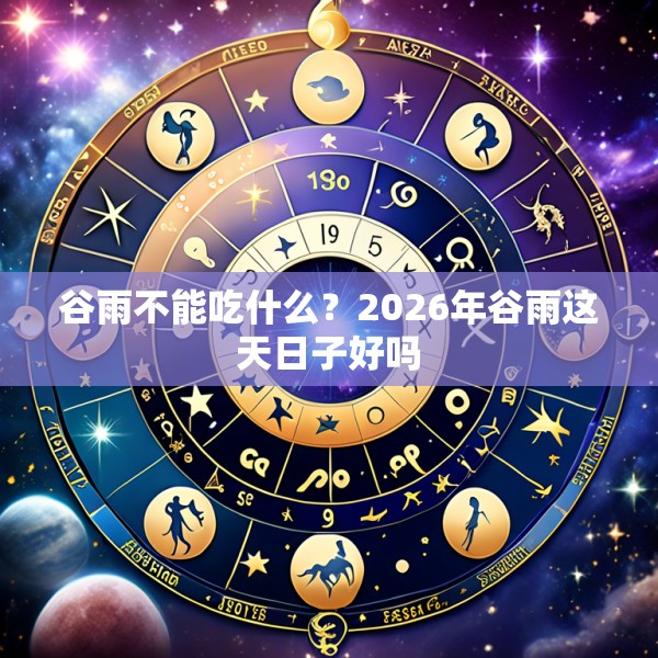 谷雨不能吃什么？2026年谷雨这天日子好吗