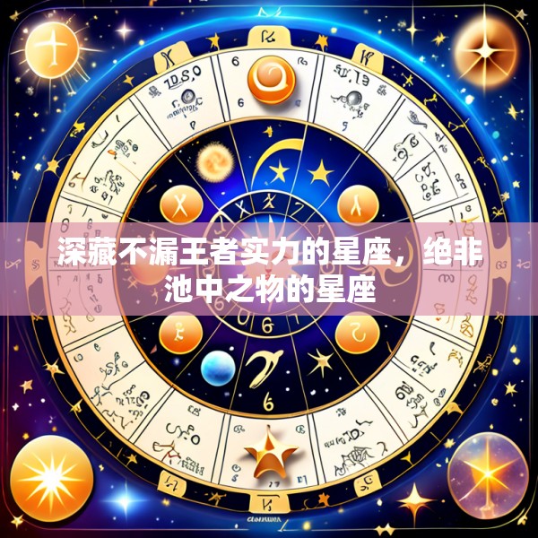 深藏不漏王者实力的星座，绝非池中之物的星座