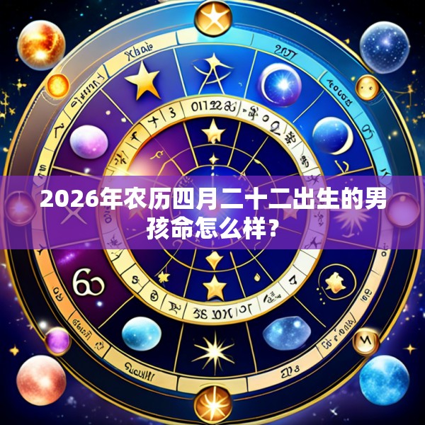 2026年农历四月二十二出生的男孩命怎么样？