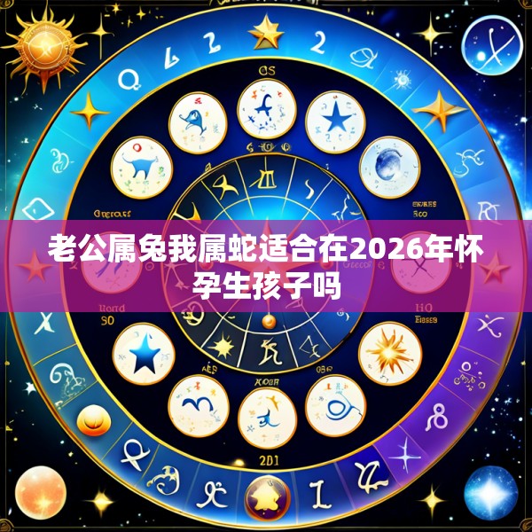 老公属兔我属蛇适合在2026年怀孕生孩子吗