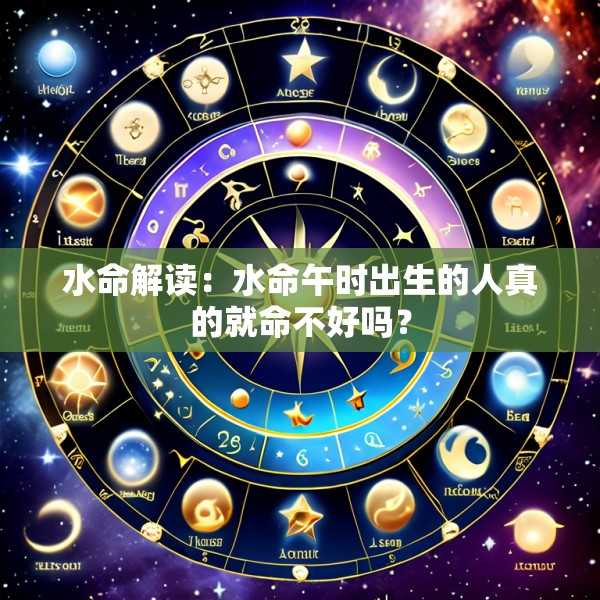 水命解读:水命午时出生的人真的就命不好吗?