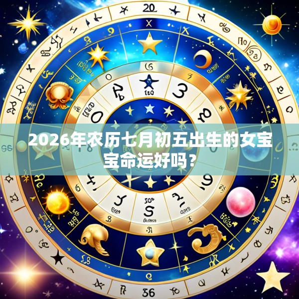 2026年农历七月初五出生的女宝宝命运好吗？