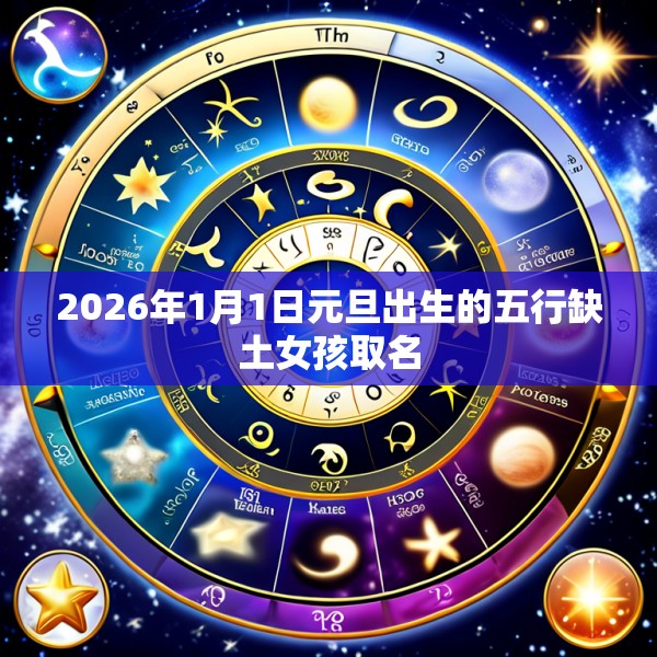 2026年1月1日元旦出生的五行缺土女孩取名