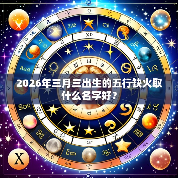 2026年三月三出生的五行缺火取什么名字好？