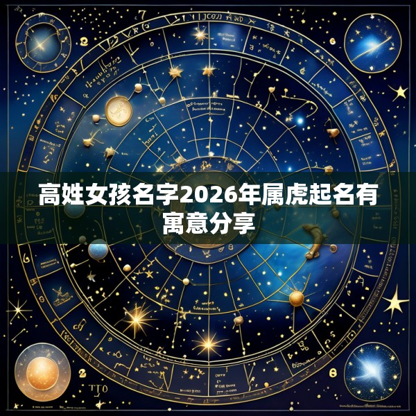 高姓女孩名字2026年属虎起名有寓意分享