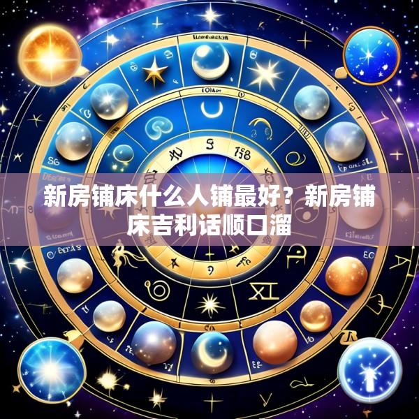 新房铺床什么人铺最好？新房铺床吉利话顺口溜