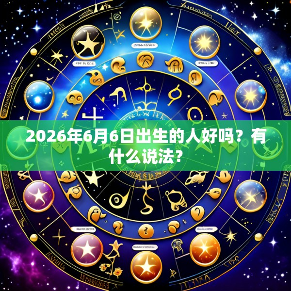 2026年6月6日出生的人好吗?有什么说法?