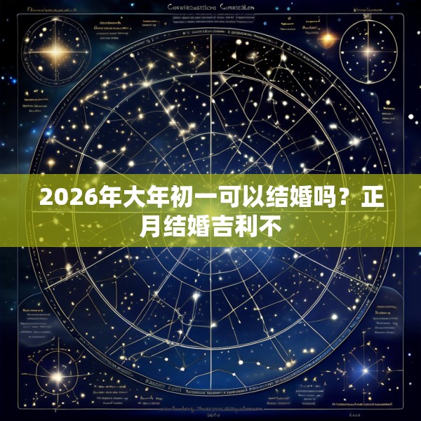 2026年大年初一可以结婚吗?正月结婚吉利不