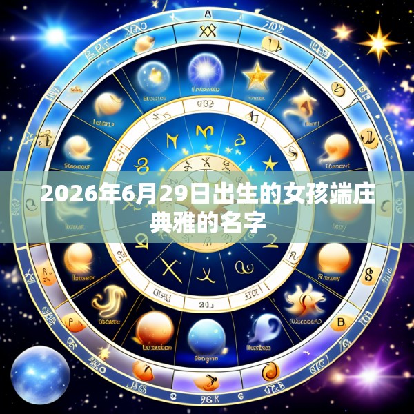 2026年6月29日出生的女孩端庄典雅的名字