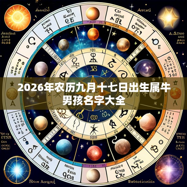 2026年农历九月十七日出生属牛男孩名字大全