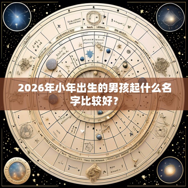 2026年小年出生的男孩起什么名字比较好？