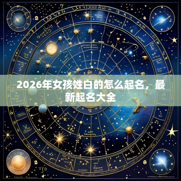 2026年女孩姓白的怎么起名，最新起名大全